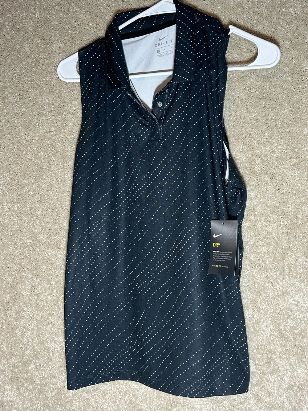 Nike Golf Women's DRI-FIT Print Sleeveless Polo Sz Med NWT